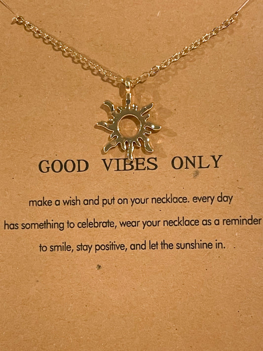 "Good Vibes Only" Charm Necklace