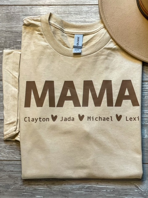 Personalized Tee with Kids Names